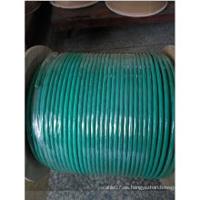 Puli UTP Cable CAT6 LAN 0.56 Pasador de cobre Fluke Verde PVC